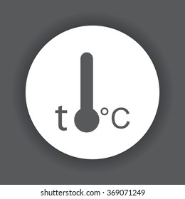 Thermometer icon, vector illustration. Flat design style