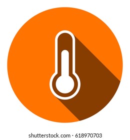 thermometer icon vector illustration. Flat design style