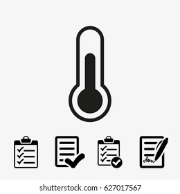 thermometer icon vector illustration. Flat design style