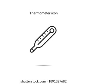 Ilustración vectorial de icono termómetro gráfica en segundo plano