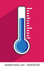 Thermometer icon , vector illustration. Ice, cold.