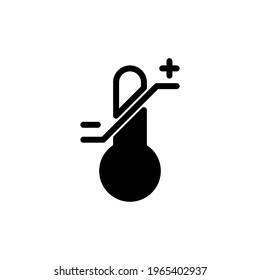 Thermometer icon, vector illustration isolated on white background.