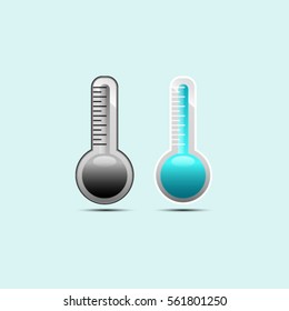Thermometer icon vector illustration . Isolated badge for website.EPS10