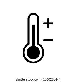 Thermometer Icon Vector Illustration Logo Template