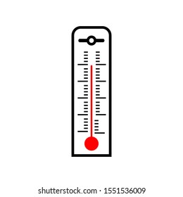 Thermometer icon vector illustration logo for many purpose. Isolated on white background.