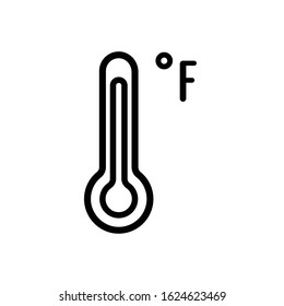 Thermometer icon vector illustration logo template for many purposes. Isolated on white background.
