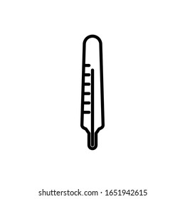 Thermometer icon vector illustration logo for many purpose. Isolated on white background. – Vector
