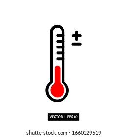 thermometer icon vector illustration logo template for many purpose. Isolated on white background.