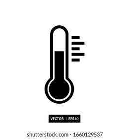 plantilla de logotipo de ilustración vectorial de icono termómetro para muchos fines. Aislado sobre fondo blanco.