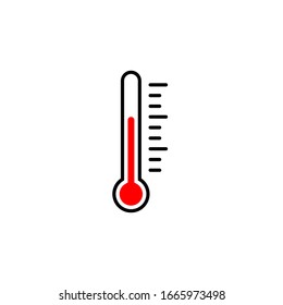 thermometer Icon Vector Illustration Logo Template