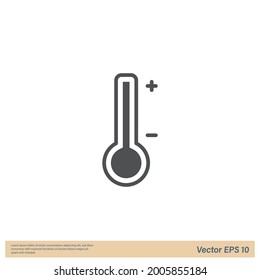 thermometer icon vector illustration logo template