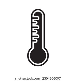diseño del logotipo de la ilustración del vector del icono termómetro