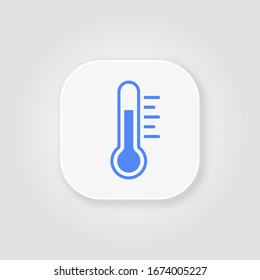 Thermometer-Symbol-Vektorillustration auf grauem Hintergrund