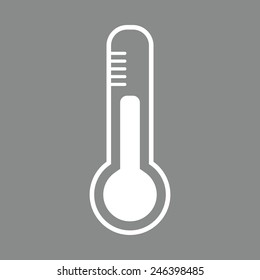 Thermometer icon. Vector. The illustration on gray background