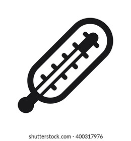 Thermometer Icon Vector Illustration on the white background.