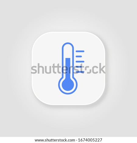 Thermometer icon vector illustration on gray background