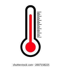 Thermometer icon. Vector illustration	signs, symbol, blacken
