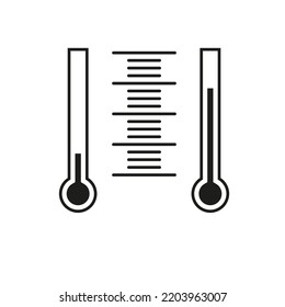 Thermometer icon. Vector illustration. stock image. 