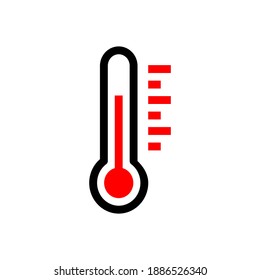Thermometer icon , vector illustration in trendy flat design simple design, perfect for all project