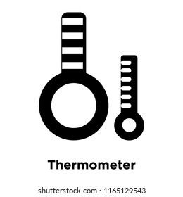 Thermometer icon vector isolated on white background, Thermometer transparent sign , black symbols