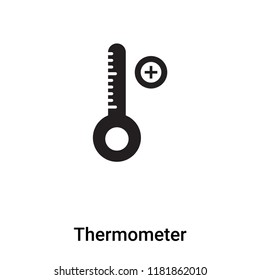 Thermometer icon vector isolated on white background, logo concept of Thermometer sign on transparent background, filled black symbol