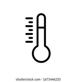 Thermometer icon vector line style