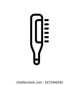 Thermometer icon vector line style