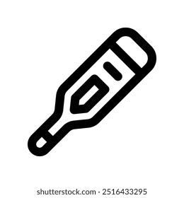 ícone do termômetro. ícone da linha de vetor para seu site, celular, apresentação e design de logotipo.