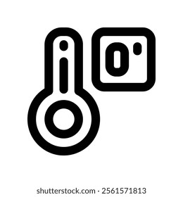 thermometer icon. vector line icon for your website, mobile, presentation, and logo design.