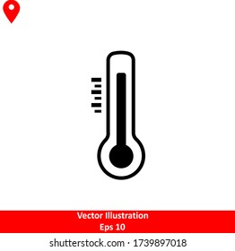 vector de icono del termómetro, medicina, signo