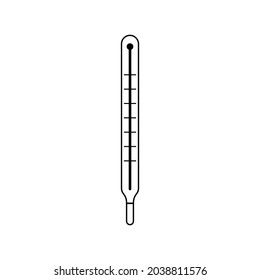Vector de icono del termómetro. Termómetro sobre fondo negro. Ilustración aislada. Diseño aislado.