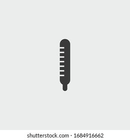 thermometer icon. thermometer vector on gray background