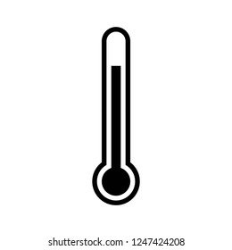 thermometer icon vector on white background
