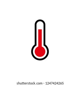 thermometer icon vector on white background