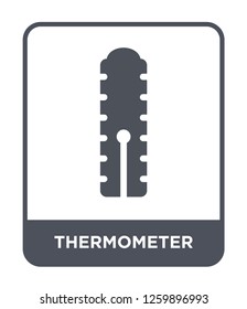 thermometer icon vector on white background, thermometer trendy filled icons from Industry collection, thermometer simple element illustration