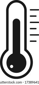 thermometer icon vector on white background