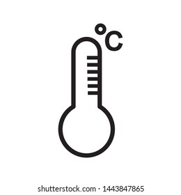 thermometer icon vector, sign, symbol