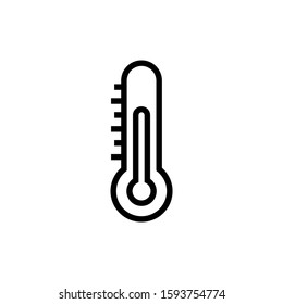 thermometer icon vector, sign, symbol in linear style on white background