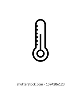 thermometer icon vector, sign, symbol in linear style on white background