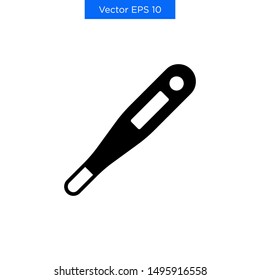 Thermometer Icon Vector Simple Medical Climate