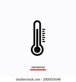 Vector de icono del termómetro. Señal de termómetro simple