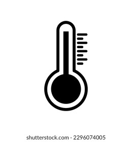 Thermometer icon vector. Simple thermometer sign illustration on white background..eps