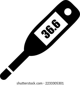 Plantilla de diseño de ilustración de material vectorial de icono termómetro. Actrazo editable sobre fondo blanco..eps