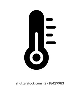 Illustration zum Design des Vektorsymbols des Thermometers