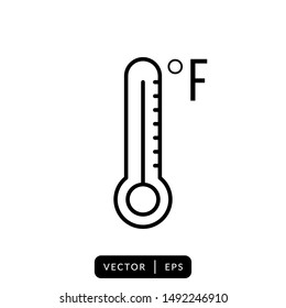 Thermometer Icon Vector - Symbol / Sign Design