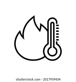 Thermometer icon vector. temperature illustration sign. heat symbol or logo.