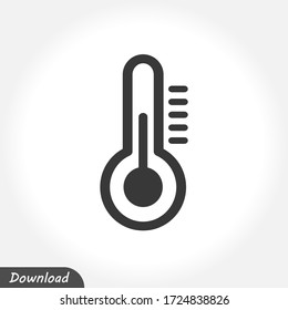 Thermometer icon vector . Temperature Sign