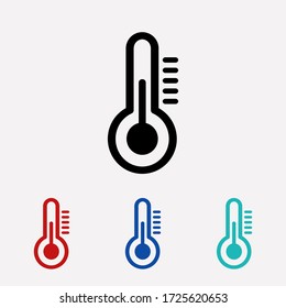 Thermometer icon vector. Temperature Sign