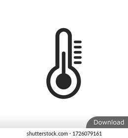 Vector de icono del termómetro. Signo de temperatura
