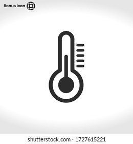 Vector de icono del termómetro. Signo de temperatura